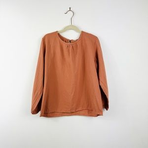 Nico Nico little girls peasant 100% cotton long sleeve top